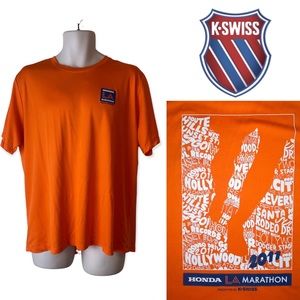 2011 LA MARATHON K-Swiss Lightweight Orange T-Shirt
